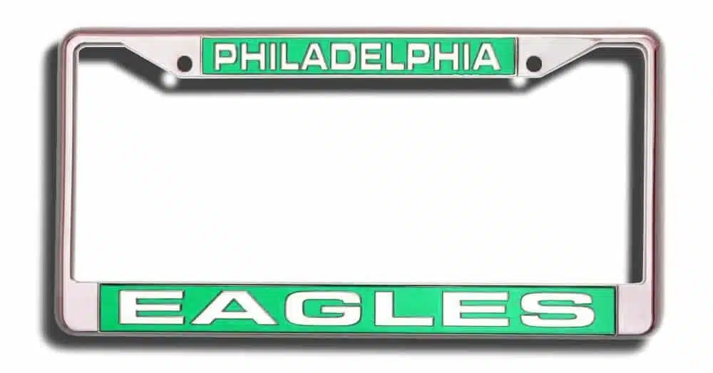 Philadelphia Eagles Laser Cut Chrome License Plate Frame