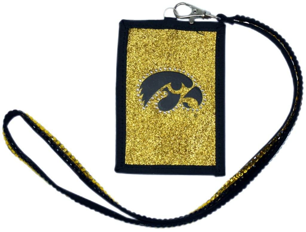 Iowa Hawkeyes Beaded Lanyard Wallet