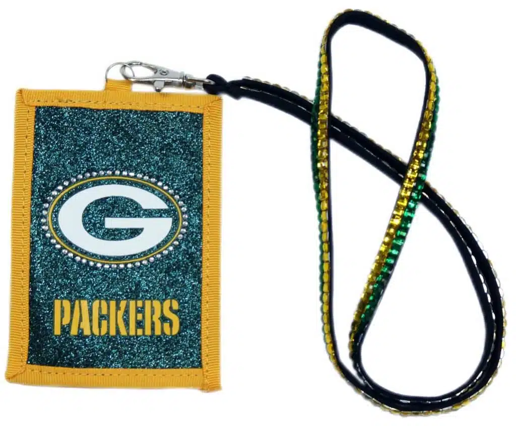 Green Bay Packers Beaded Lanyard Wallet