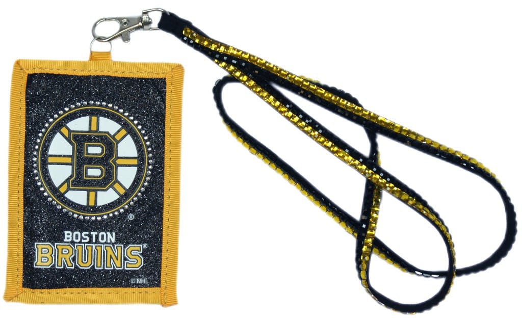 Boston Bruins Beaded Lanyard Wallet