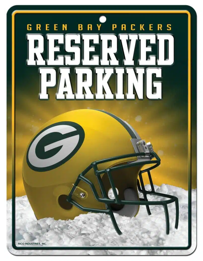 Green Bay Packers Metal Parking Sign