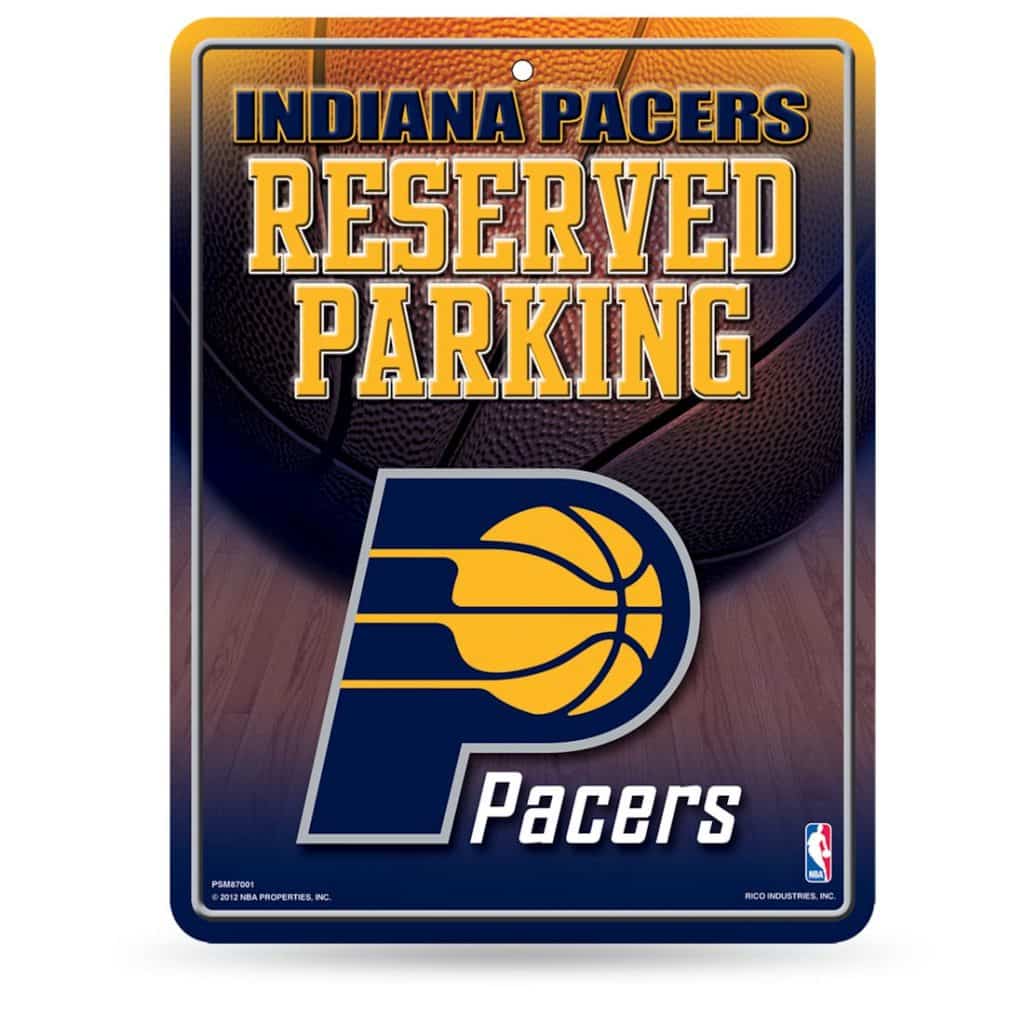 Indiana Pacers Metal Parking Sign
