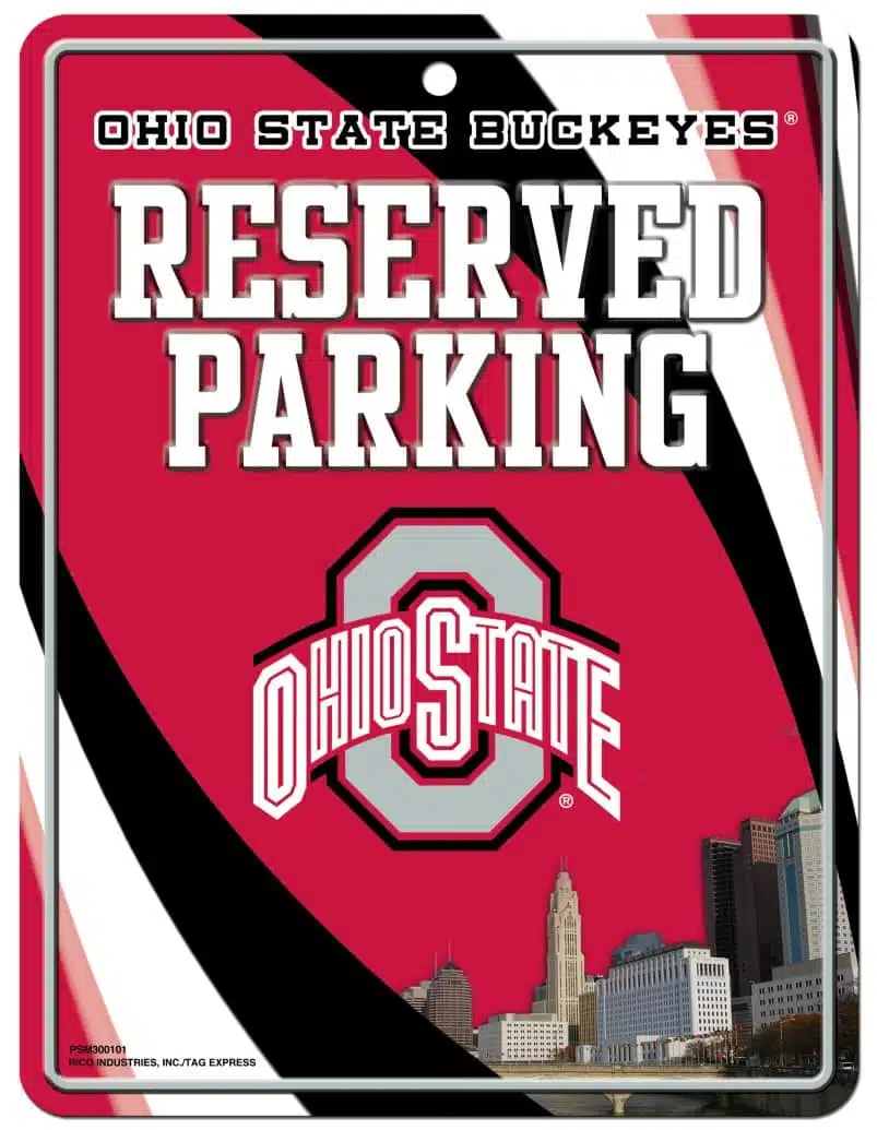 Ohio State Buckeyes Metal Parking Sign