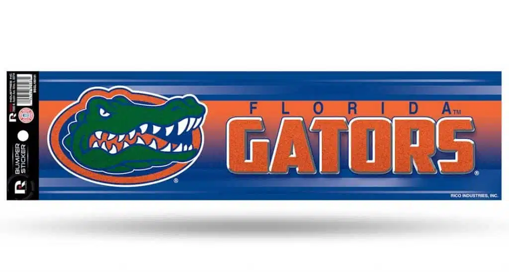 Florida Gators Bumper Sticker - Glitter