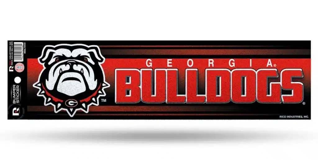 Georgia Bulldogs Bumper Sticker - Glitter