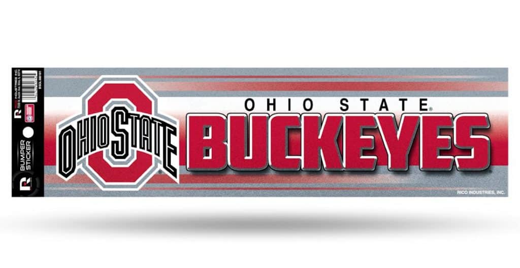 Ohio State Buckeyes Bumper Sticker - Glitter