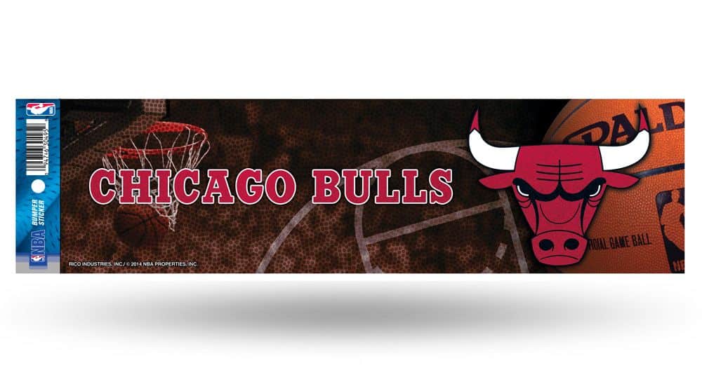 Chicago Bulls Bumper Sticker - Glitter