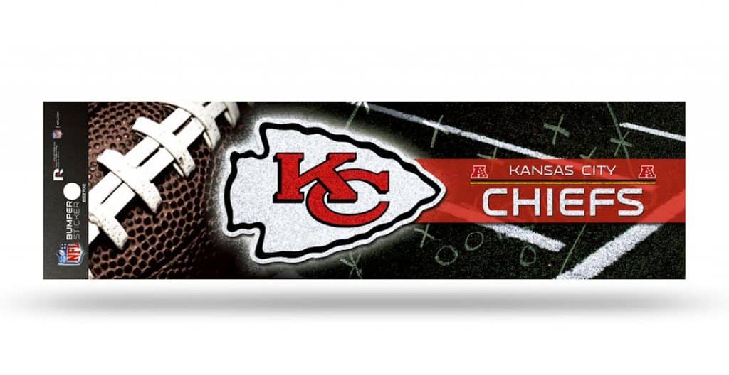 Kansas City Chiefs Bumper Sticker - Glitter