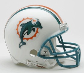 Miami Dolphins 1997-2012 Throwback Replica Mini Helmet w/Z2B Mask