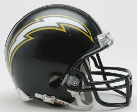 San Diego Chargers 1988-2006 Throwback Replica Mini Helmet w/ Z2B Face Mask