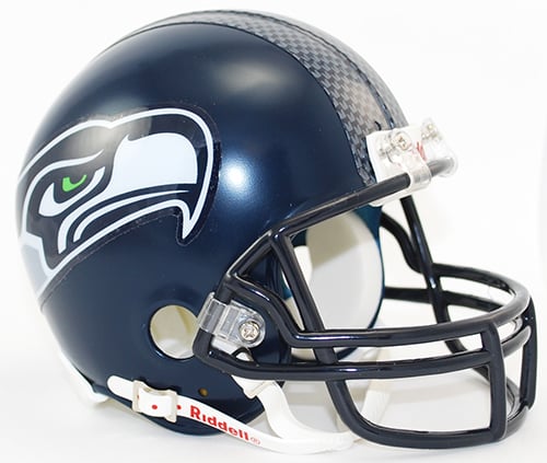 Seattle Seahawks Replica Mini Helmet w/ Z2B Face Mask