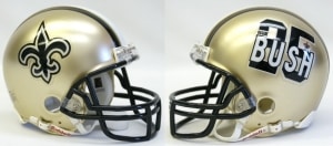 New Orleans Saints Reggie Bush Replica Mini Helmet