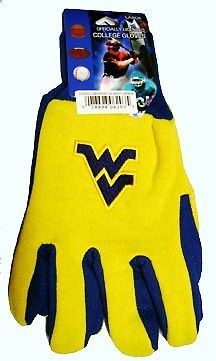West Virginia Mountaineers Two Tone Gloves - Adult