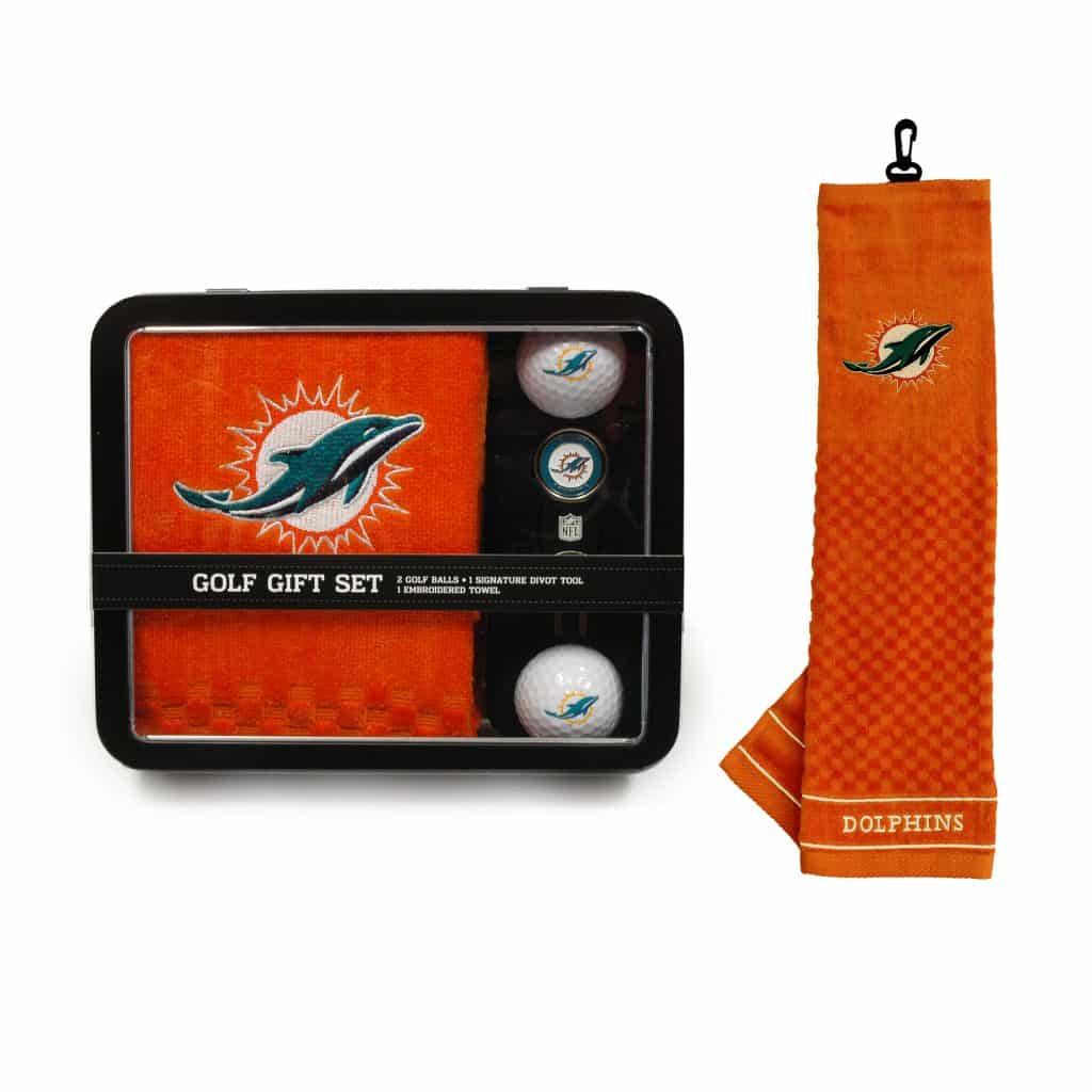 Miami Dolphins Golf Gift Set with Towel