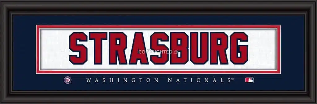 Washington Nationals Stephen Strasburg Print - Signature 8"x24"