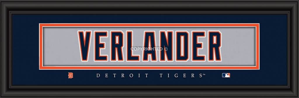 Detroit Tigers Justin Verlander Print - Signature 8"x24"