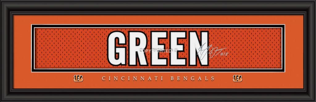 Cincinnati Bengals A.J. Green Print - Signature 8"x24"