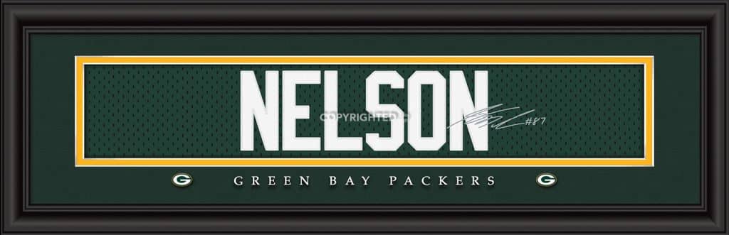Green Bay Packers Jordy Nelson Print - Signature 8"x24"
