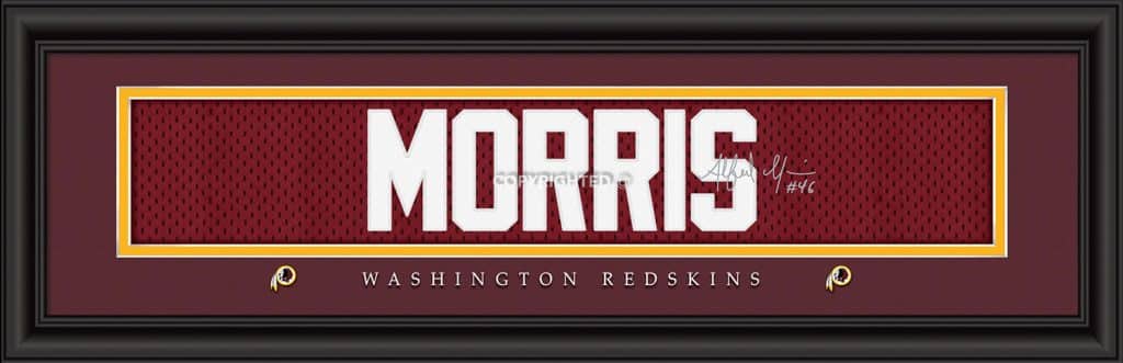 Washington Redskins Alfred Morris Print - Signature 8"x24"