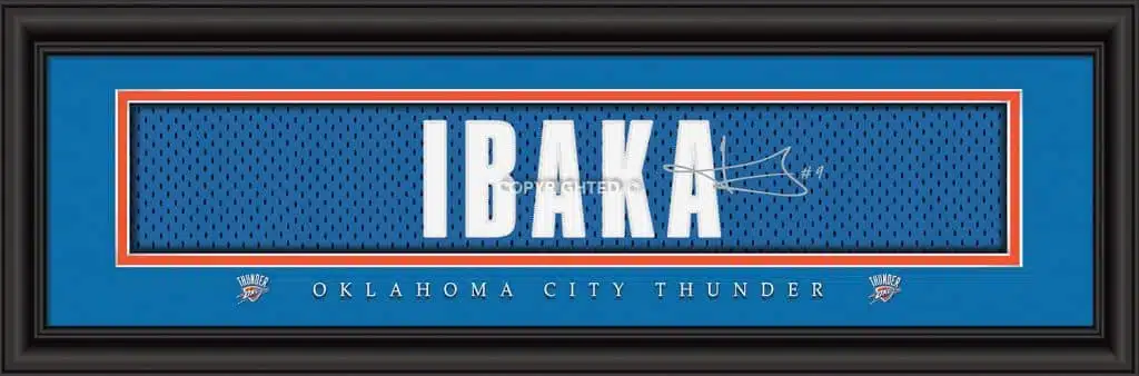 Oklahoma City Thunder Serge Ibaka Print - Signature 8"x24"