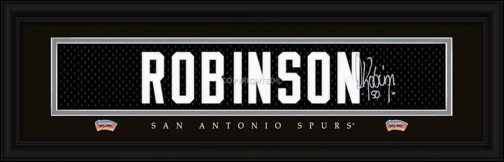 San Antonio Spurs David Robinson Print - Signature 8"x24"