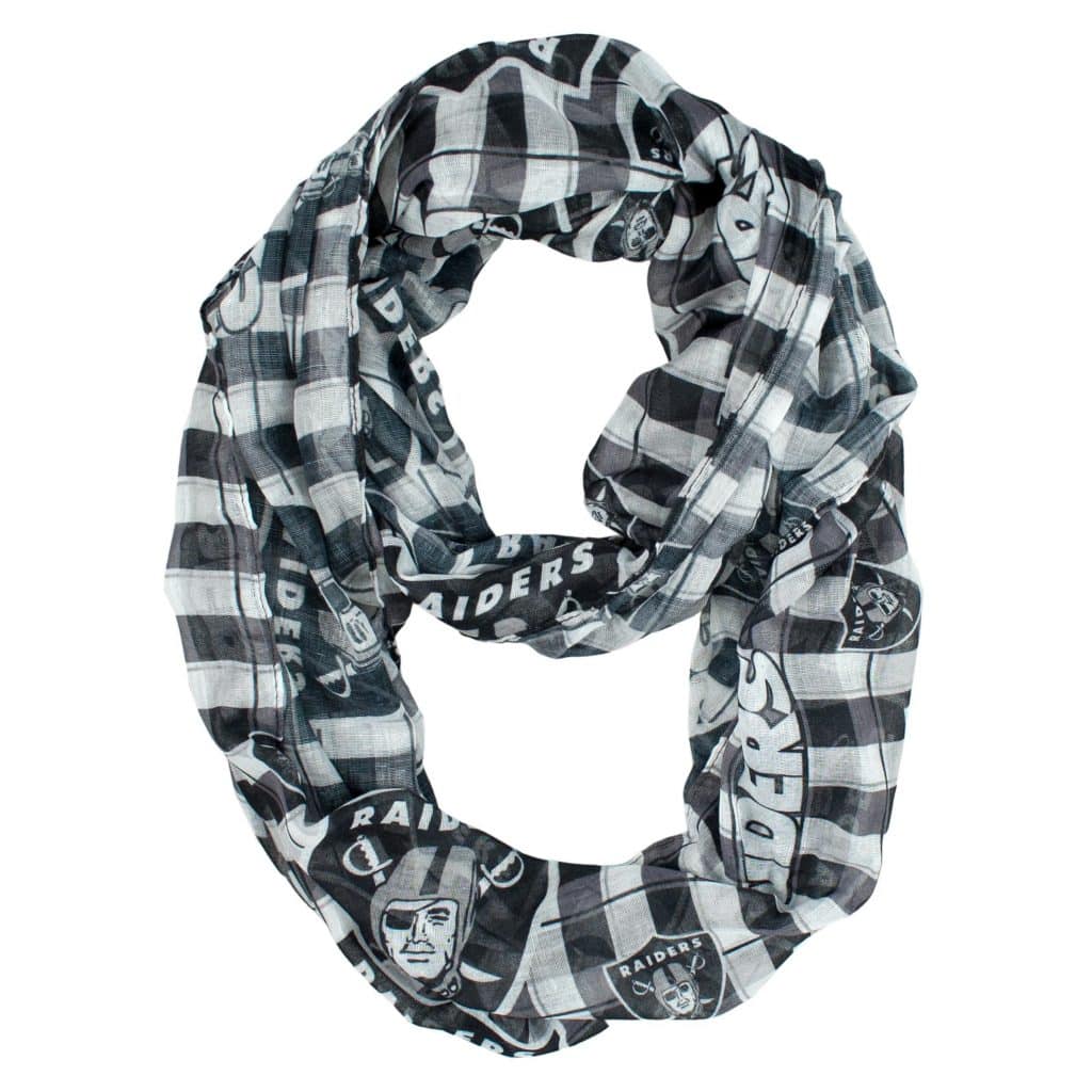 Oakland Raiders Infinity Scarf Plaid