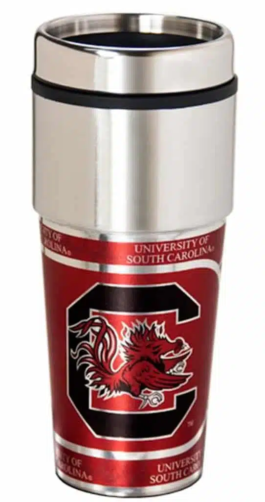 South Carolina Gamecocks 16 ounce Travel Tumbler with Metallic Graphics