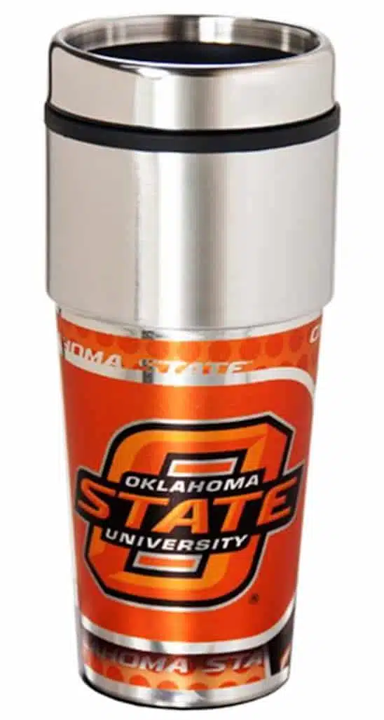 Oklahoma State Cowboys 16 ounce Travel Tumbler with Metallic Graphics