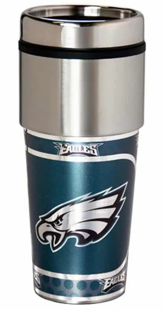 Philadelphia Eagles 16 ounce Travel Tumbler with Metallic Graphics