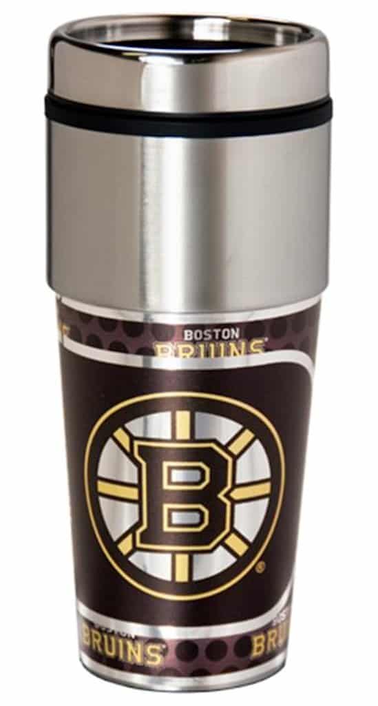 Boston Bruins 16 ounce Travel Tumbler with Metallic Graphics