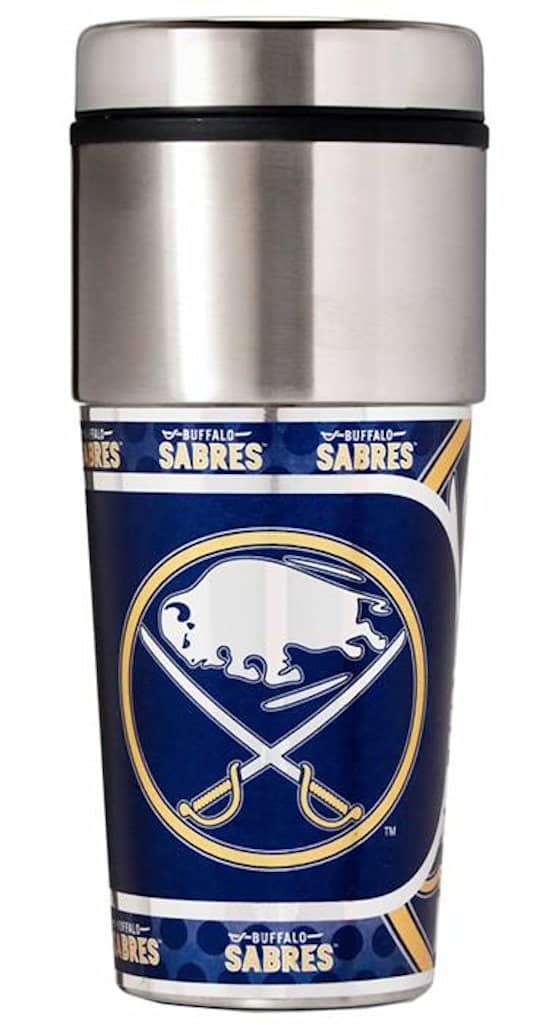 Buffalo Sabres 16 ounce Travel Tumbler with Metallic Graphics