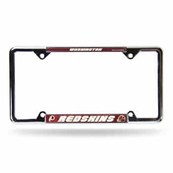 Washington Redskins Chrome Easy View License Plate Frame