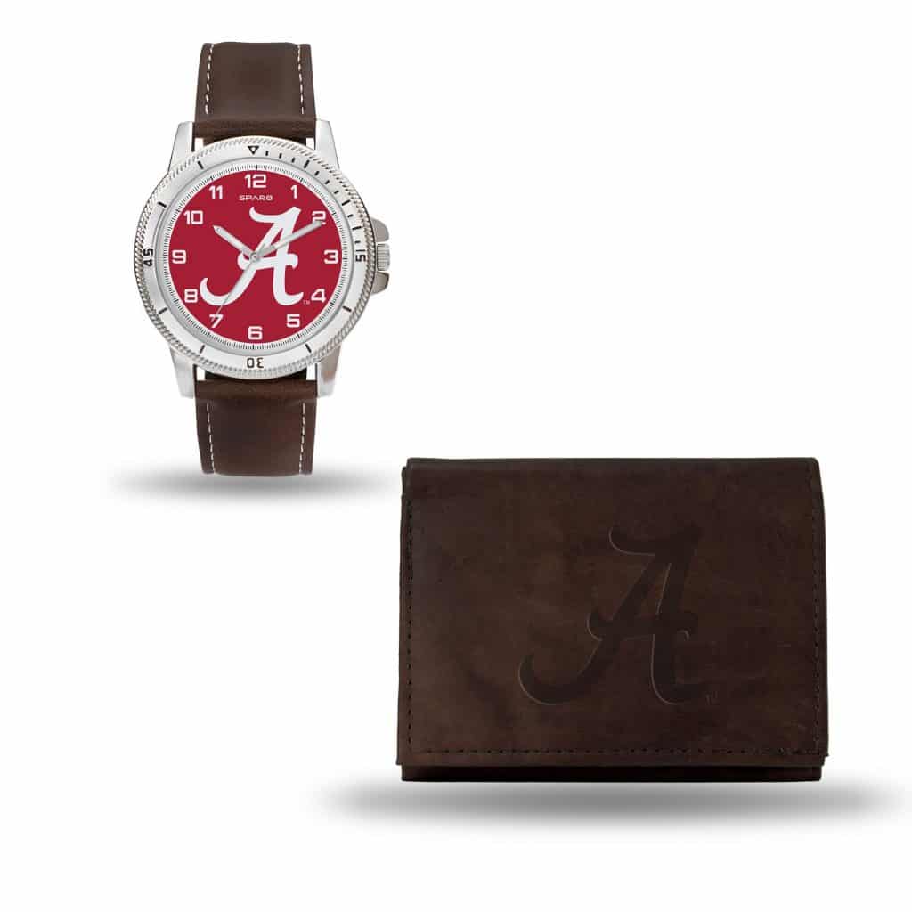 Alabama Crimson Tide Brown Watch/Wallet Gift Set