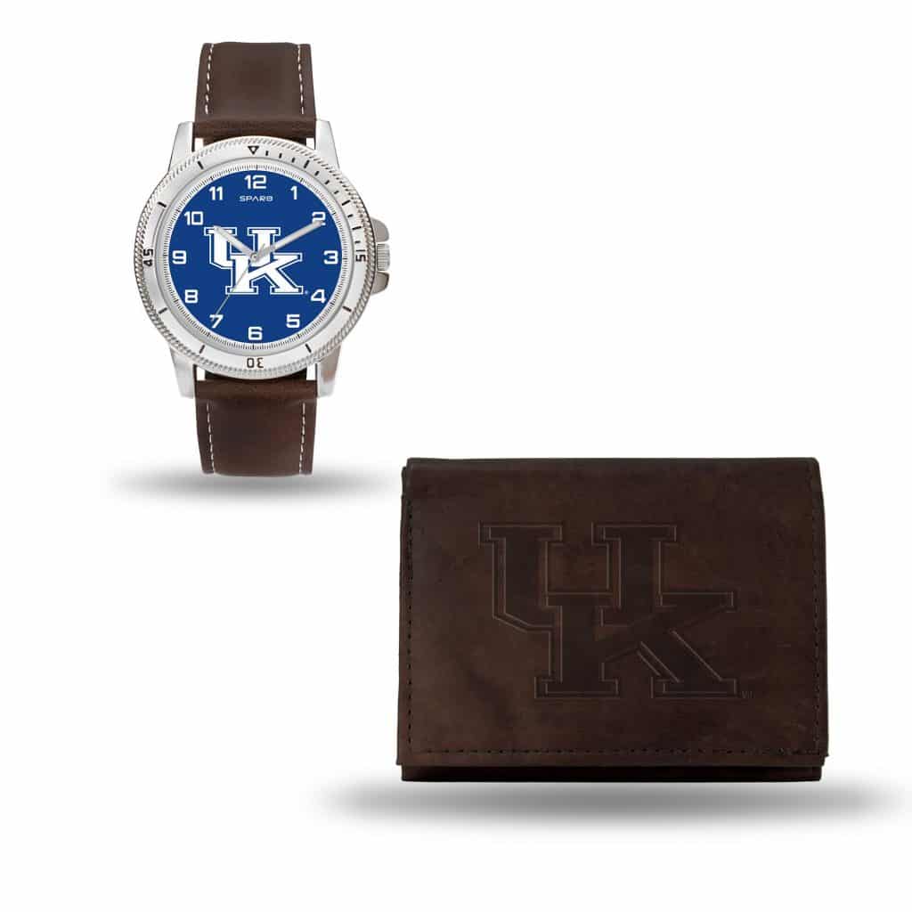 Kentucky Wildcats Brown Watch/Wallet Gift Set
