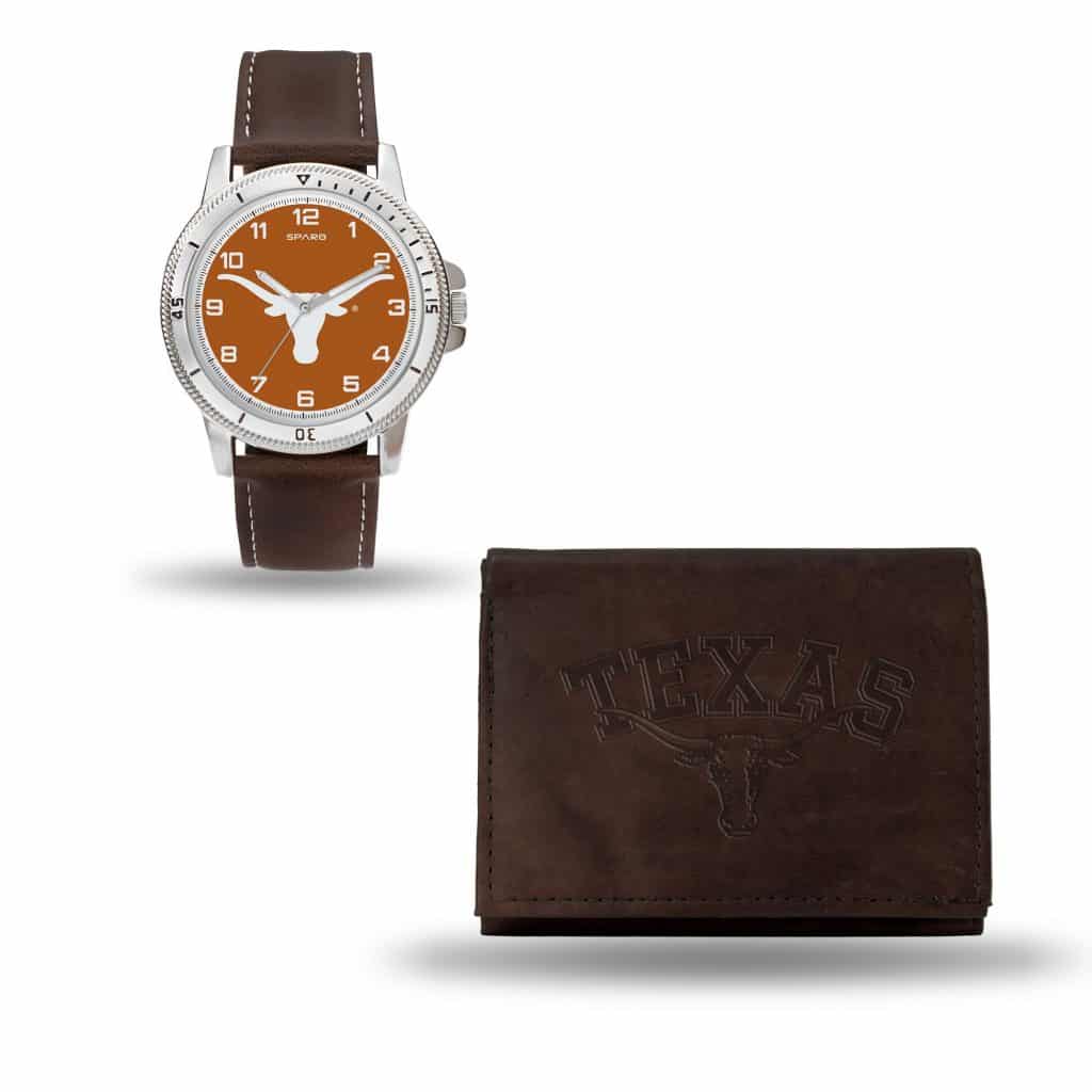 Texas Longhorns Brown Watch/Wallet Gift Set
