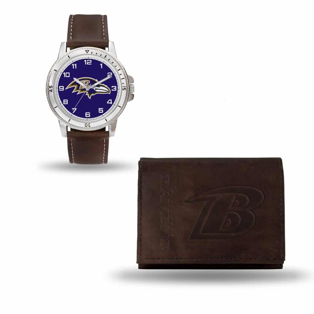 Baltimore Ravens Watch/Wallet Gift Set
