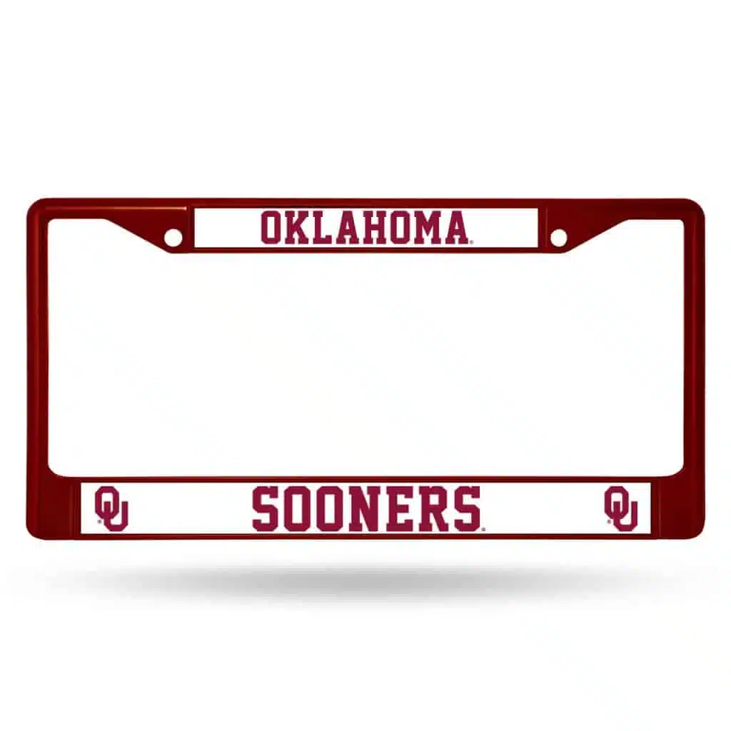 Sooners Metal License Plate Frame - Maroon