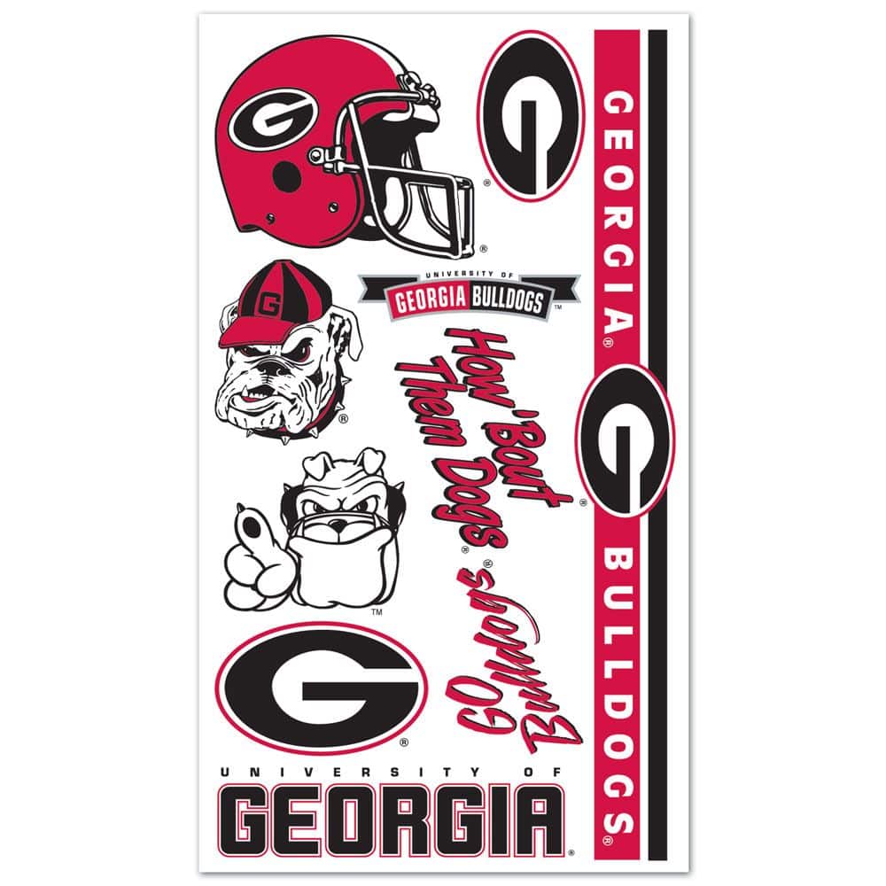 Georgia Bulldogs Temporary Tattoos