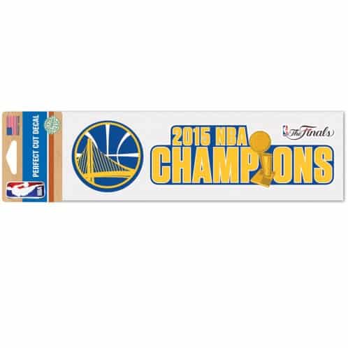 Golden State Warriors 3x10" Color Perfect Cut Decal - 2015 Champs