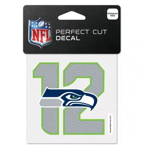 Seattle Seahawks 4x4 Perfect Cut Color Decal - 12th Man