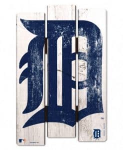 Detroit Tigers Wood Fence Sign