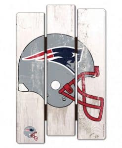 New England Patriots Wood Fence Sign