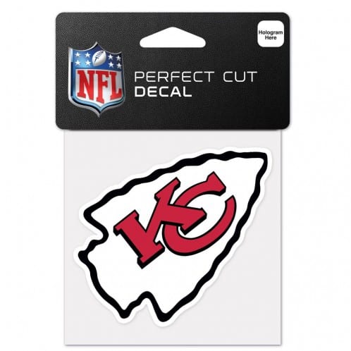 Kansas City Chiefs 4x4 Perfect Cut Color Decal - Single