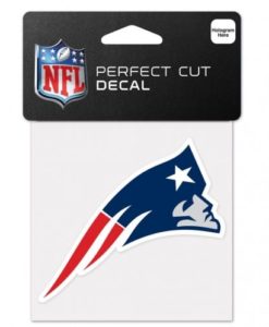 New England Patriots 4x4 Perfect Cut Color Decal - Single