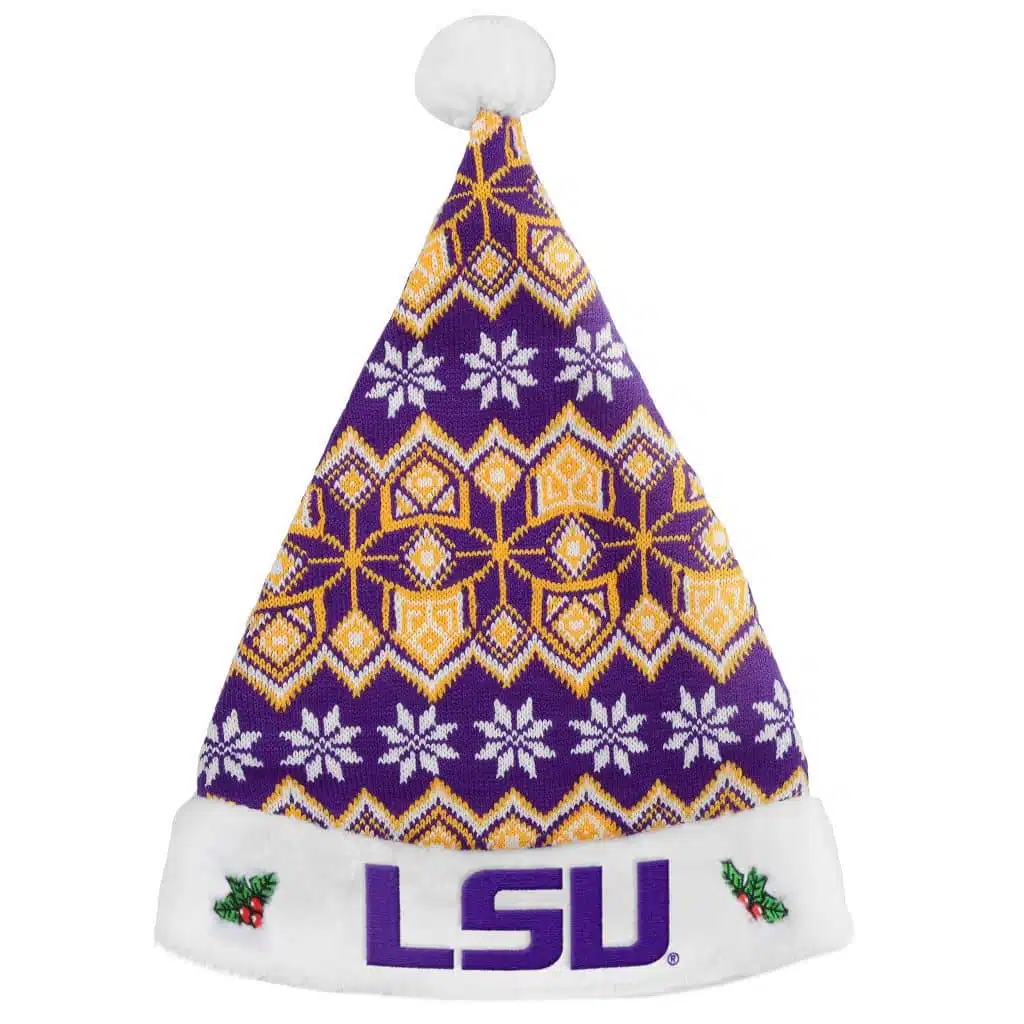 LSU Tigers 2015 Knit Christmas Santa Hat