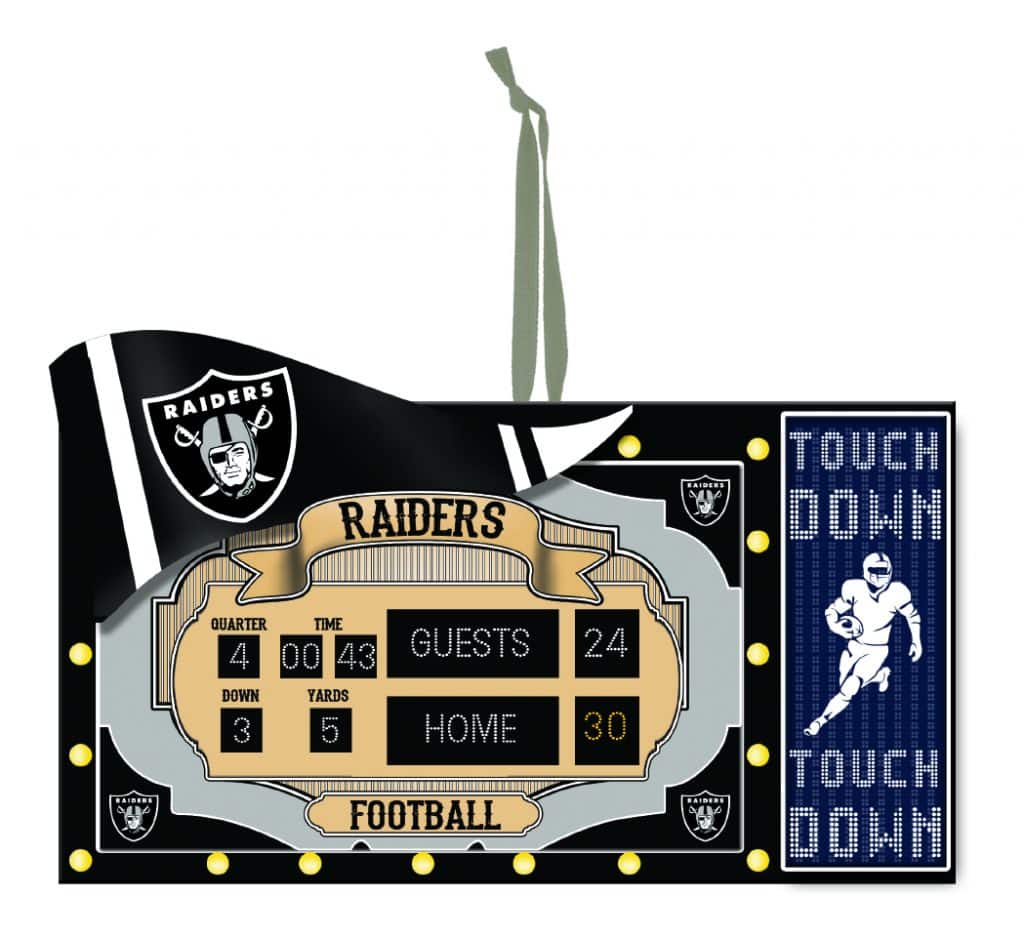 Oakland Raiders Scoreboard Ornament