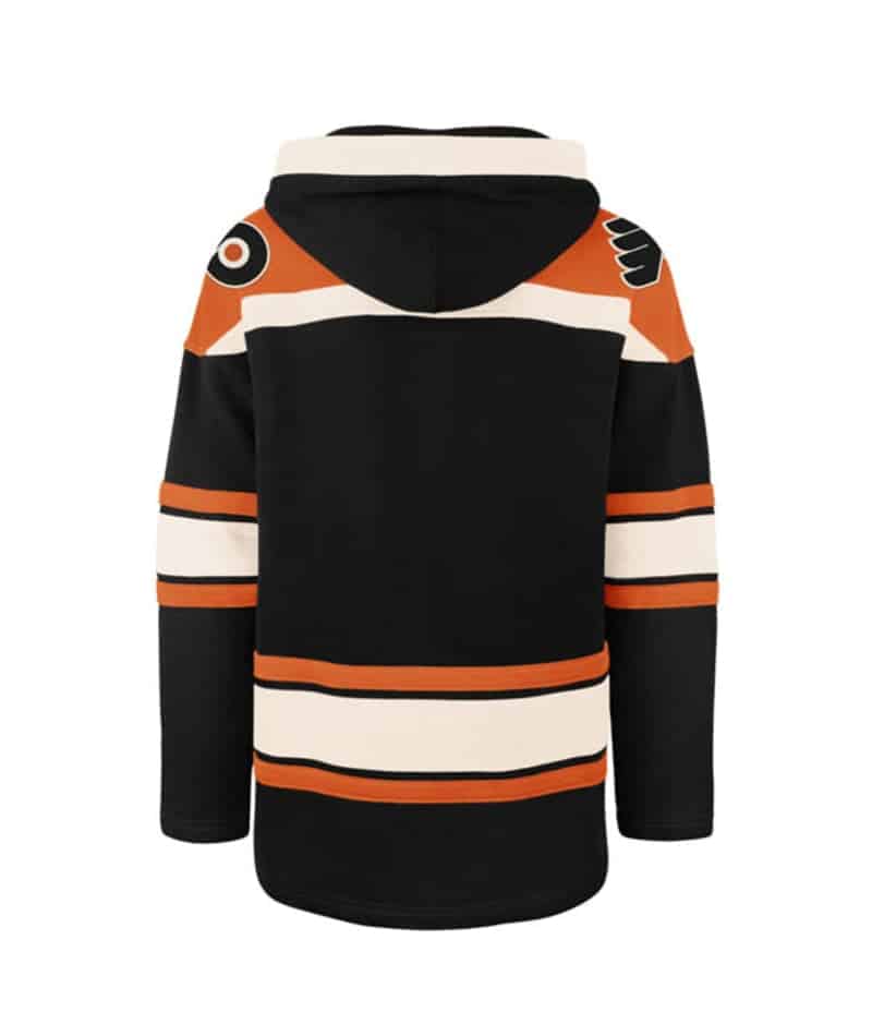 Philadelphia Flyers Men's 47 Brand Black Pullover Jersey Hoodie - Image 2