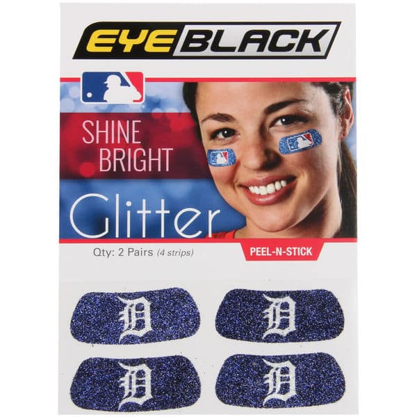 Detroit Tigers Navy Temporary Tattoo Glitter