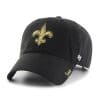 New Orleans Saints Women's 47 Brand Black Sparkle Team Color Clean Up Hat