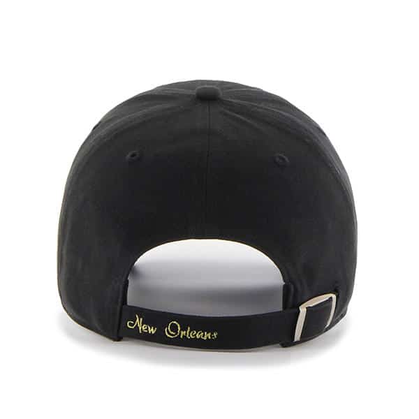 New Orleans Saints Women's 47 Brand Black Sparkle Team Color Clean Up Hat - Image 2